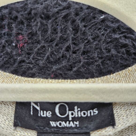Nu Options Womens Sweater Beige Size 1X Cotton Blend Button Close Long Sleeve - Picture 6 of 12